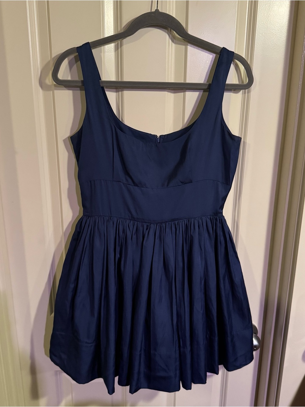 Navy Sleeveless Fit-and-Flare Dress